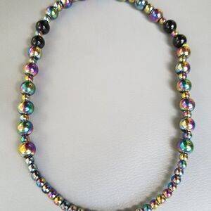 Cool galaxy metal beaded necklace